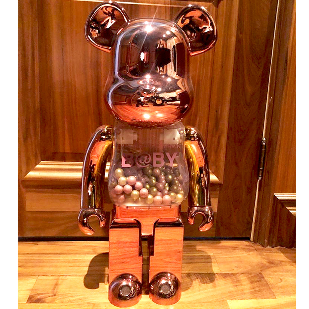 My First Baby Pink / Gold 1000%  Bearbrick by Medicom Toy (Pre-owned)