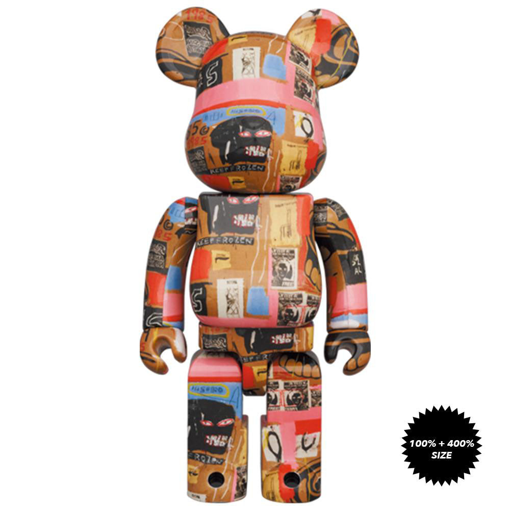 Andy Warhol x Jean-Michel Basquiat #2 100% + 400% Bearbrick Set by Medicom Toy