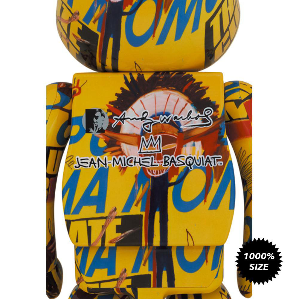 Andy Warhol x Jean-Michel Basquiat #3 1000% Bearbrick by Medicom Toy