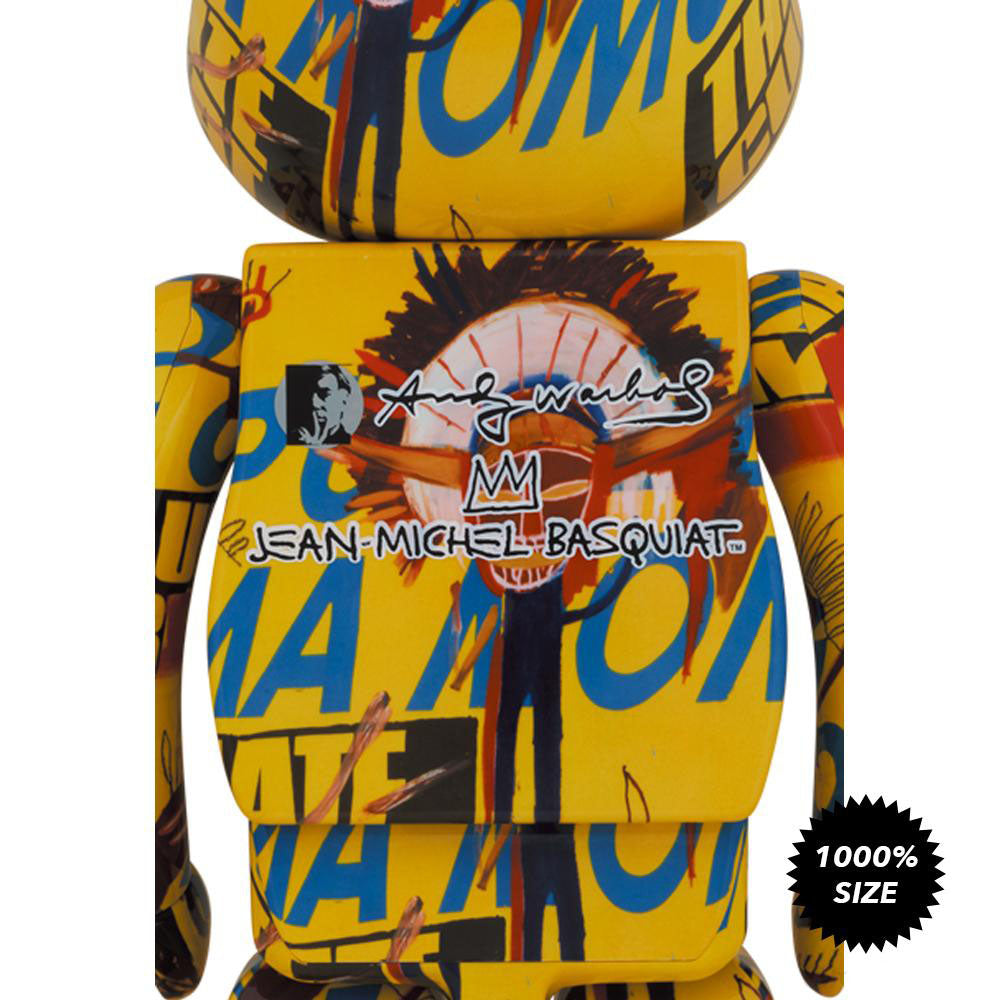 Andy Warhol x Jean-Michel Basquiat #3 1000% Bearbrick by Medicom Toy