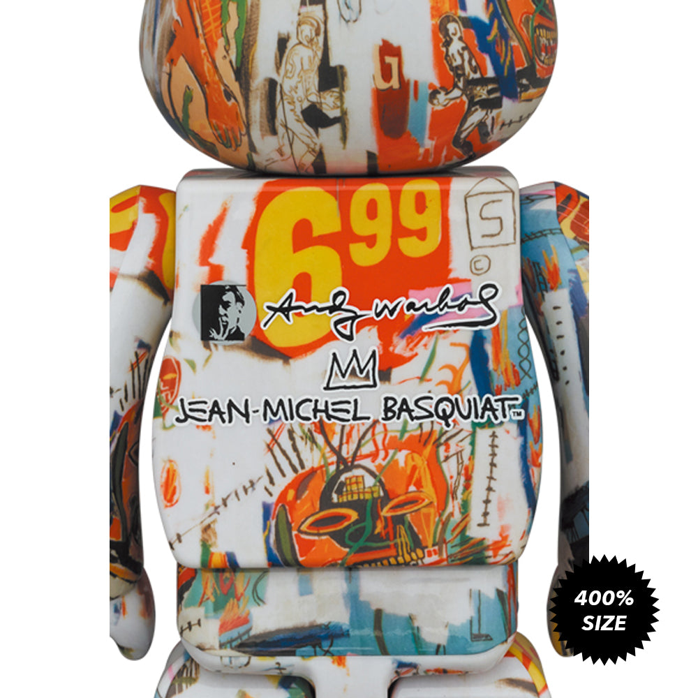 Andy Warhol x Jean-Michel Basquiat #4 400% Bearbrick by Medicom Toy