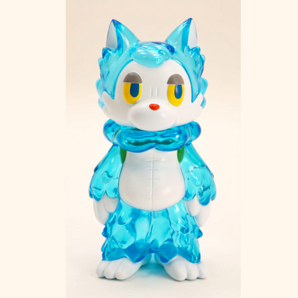 Wolf-Kun Game Color Blue Sofubi Art Toy by Kiriko Arai